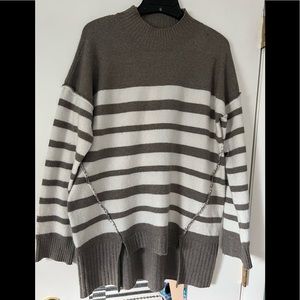 Turtle Neck Striped Sweater